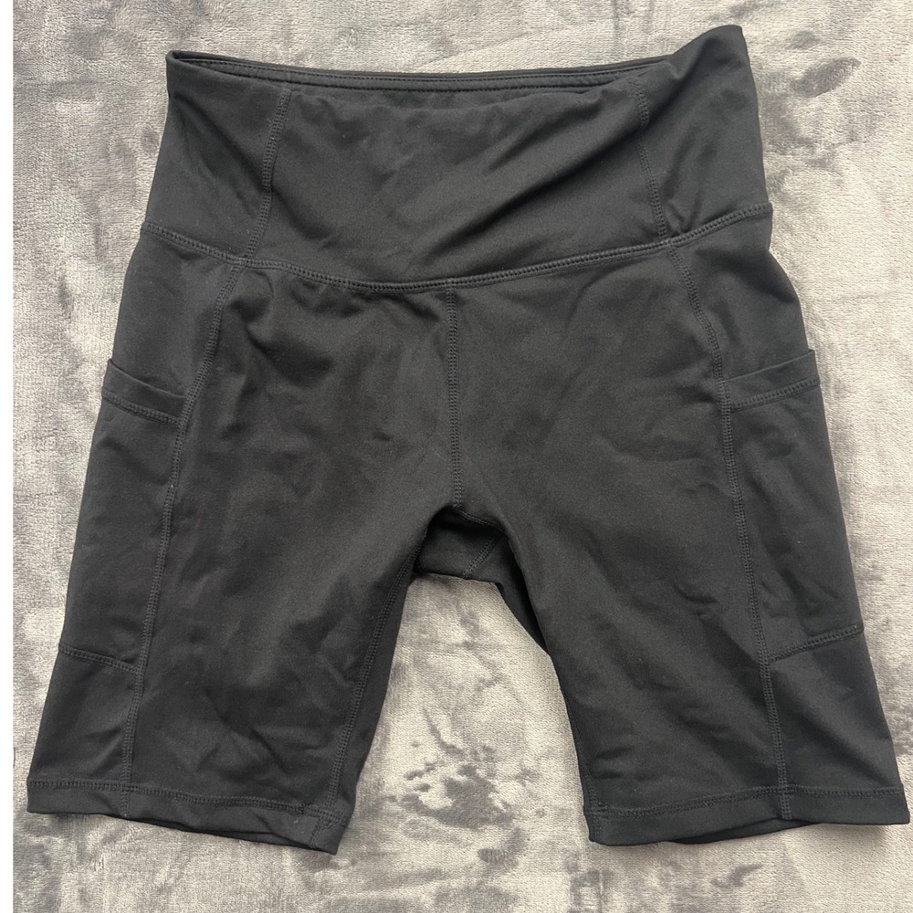 Baleaf Biker Shorts Women Small Black High Waisted Pockets Athletic Yoga Cycling